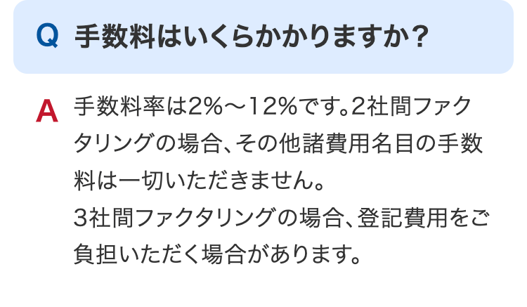 手数料はいくらかかりますか？